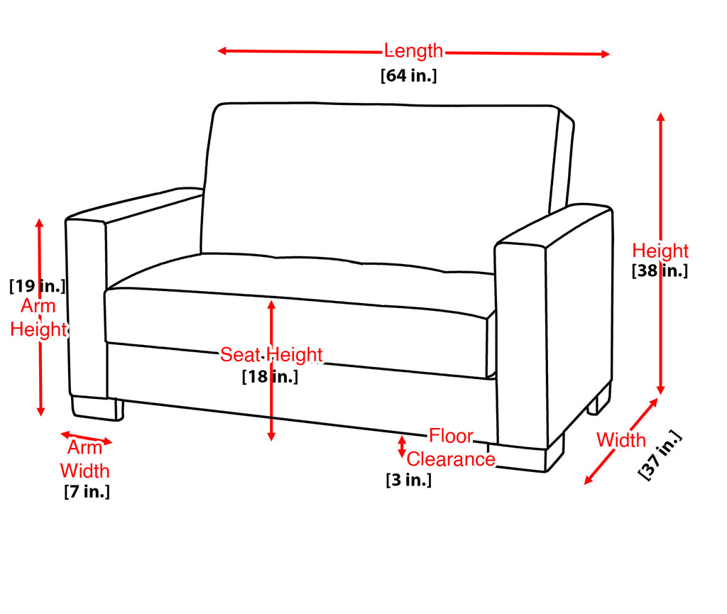 Brown Chenille Sleeper Loveseat A351965
