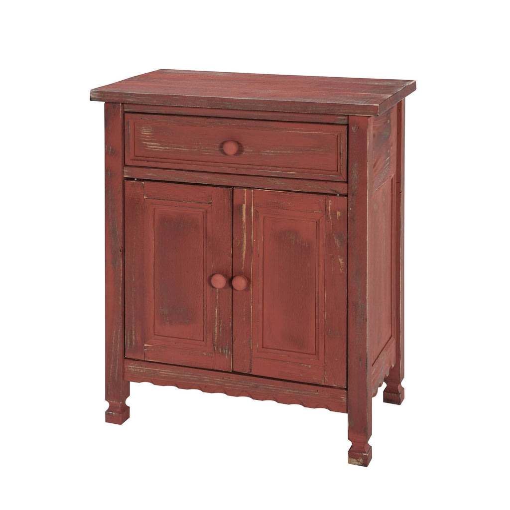 Red Antique Accent Cabinet M28387