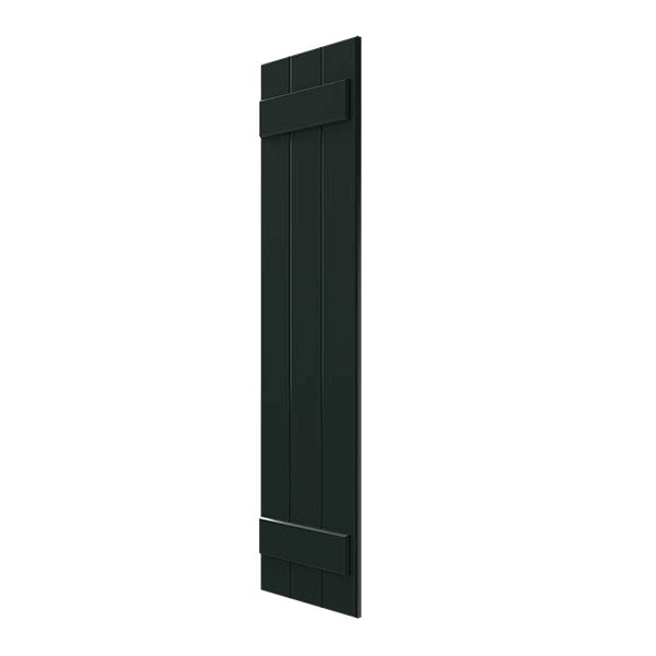 Black Composite Board-n-Batten Shutters (Per Pair) A441