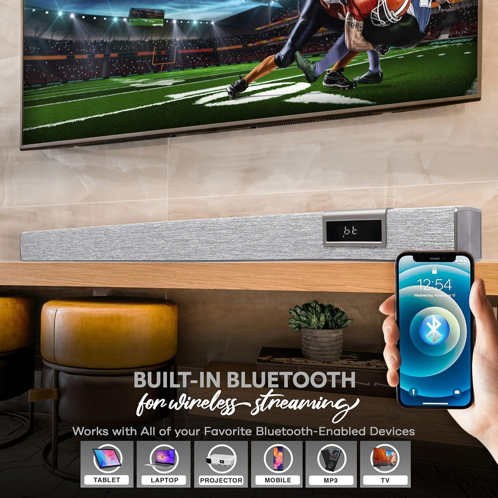 60W 35" Bluetooth Sound Bar with Remote Control Z437