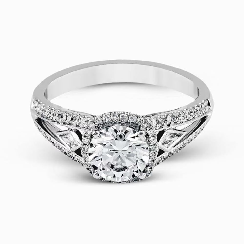 14k White Gold Diamond Ring L37151