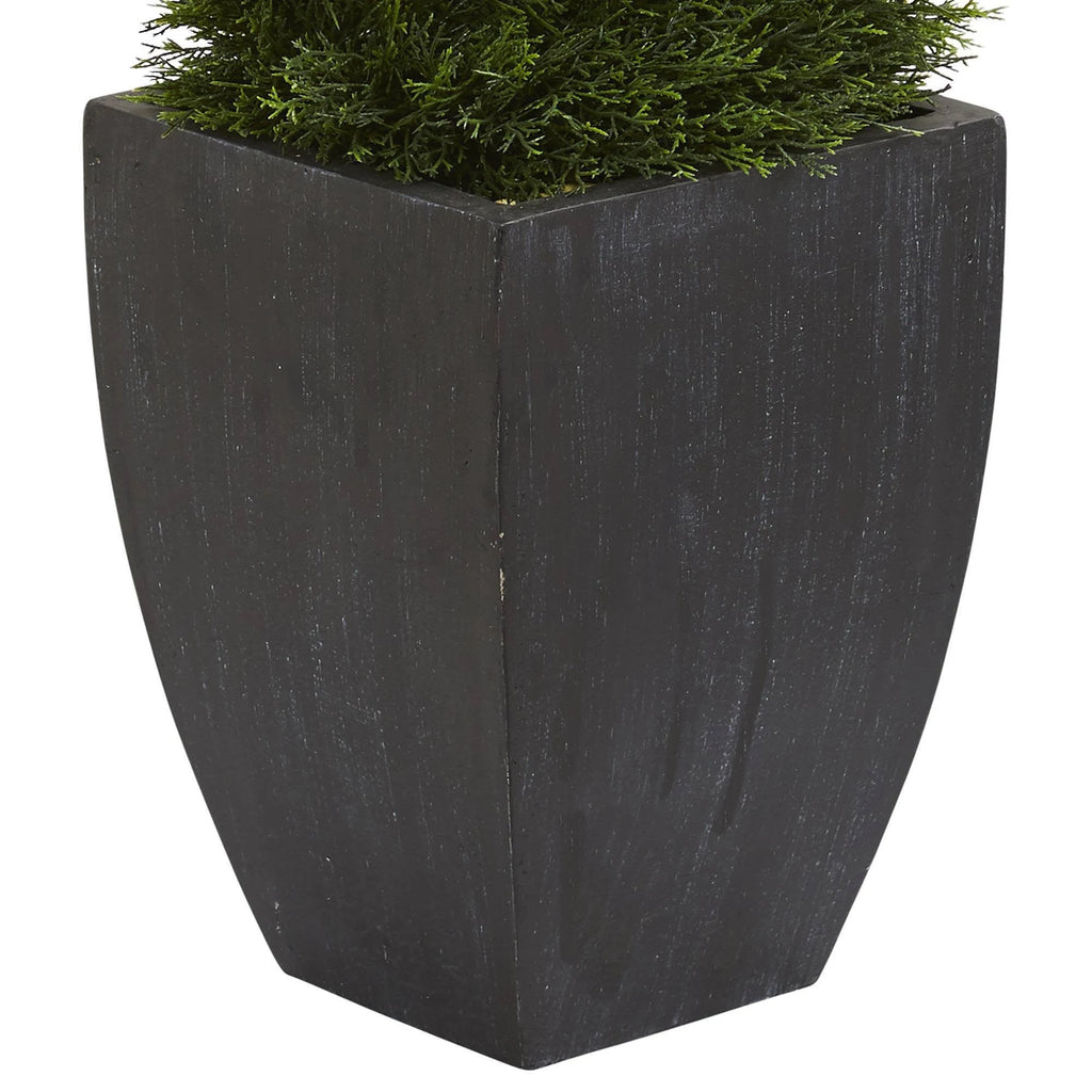Black Wash Artificial Topiary Tree in Planter L521