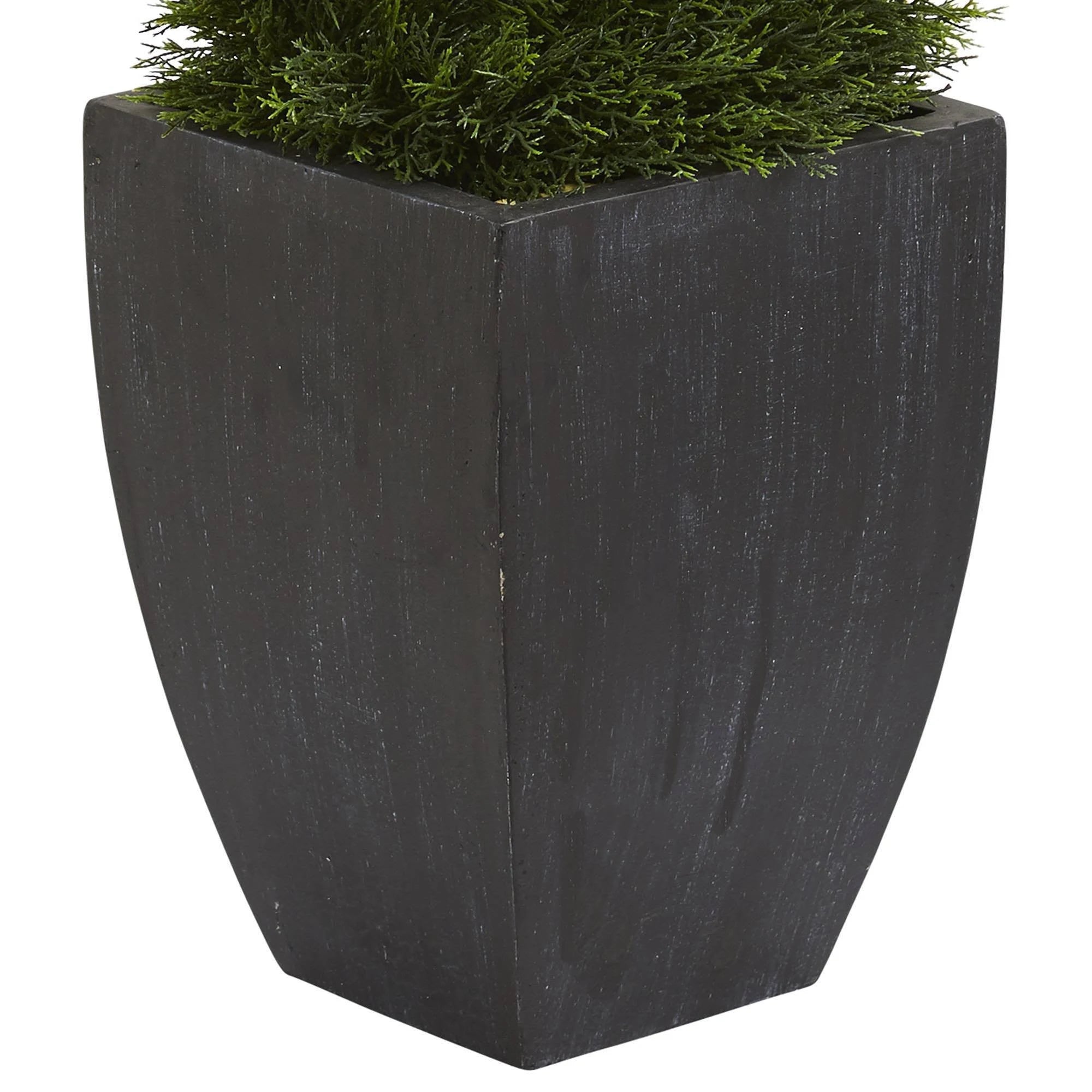 Black Wash Artificial Topiary Tree in Planter L521