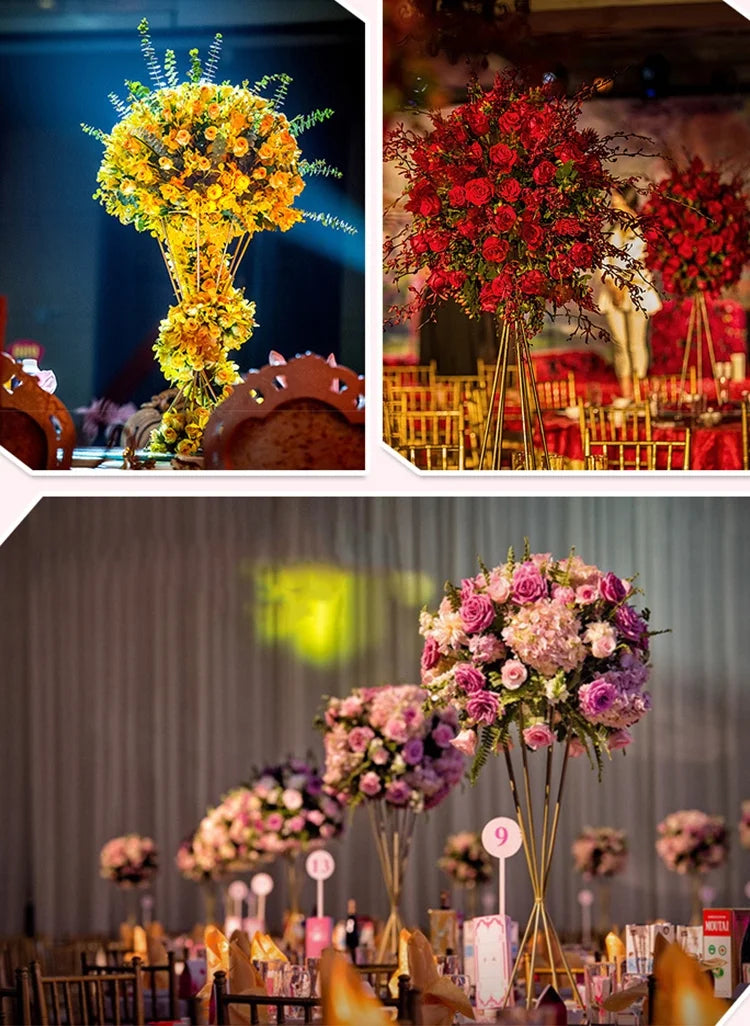 Gold Centerpiece Flower Stand 10 Pack E155680