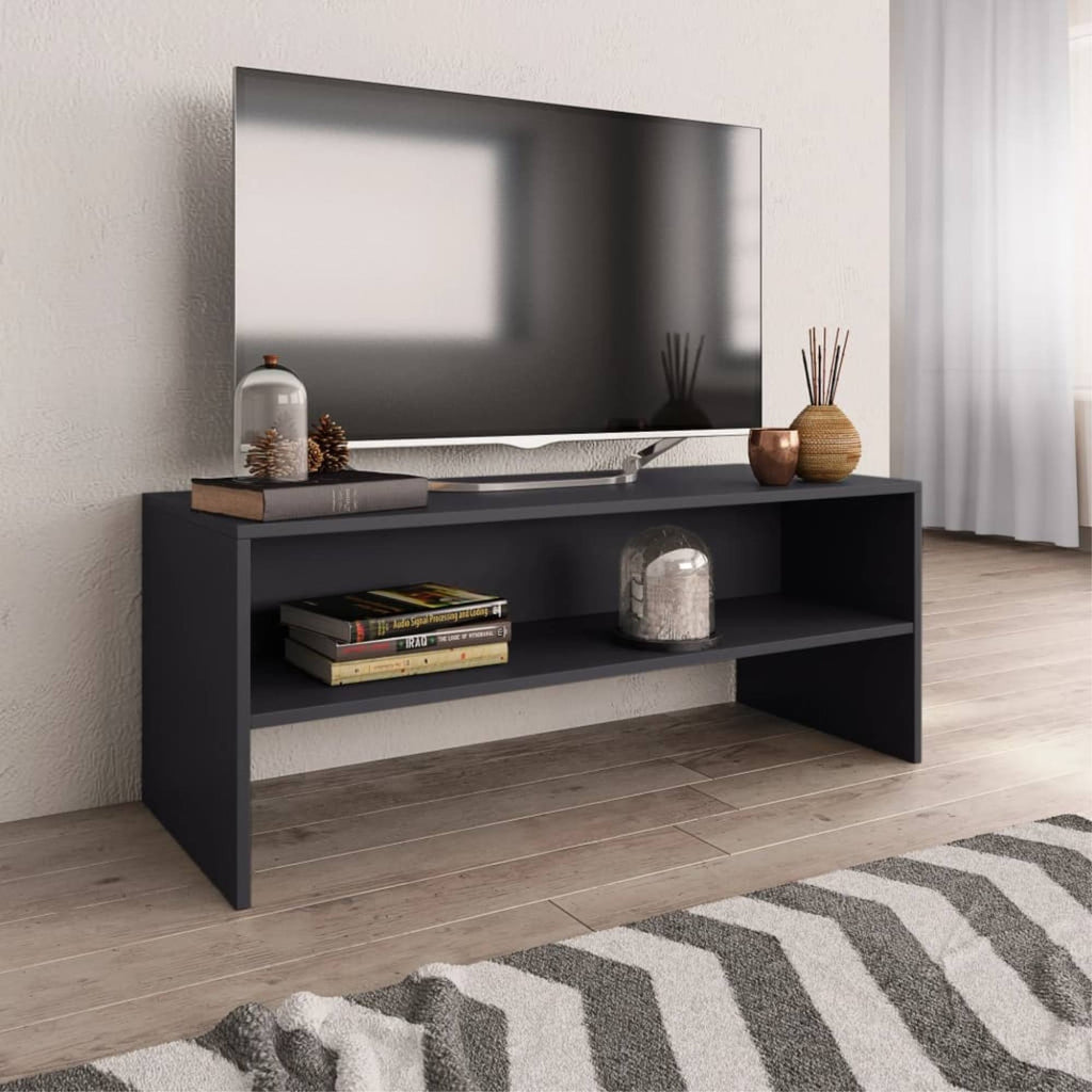 Gray TV Cabinet Chipboard F97418