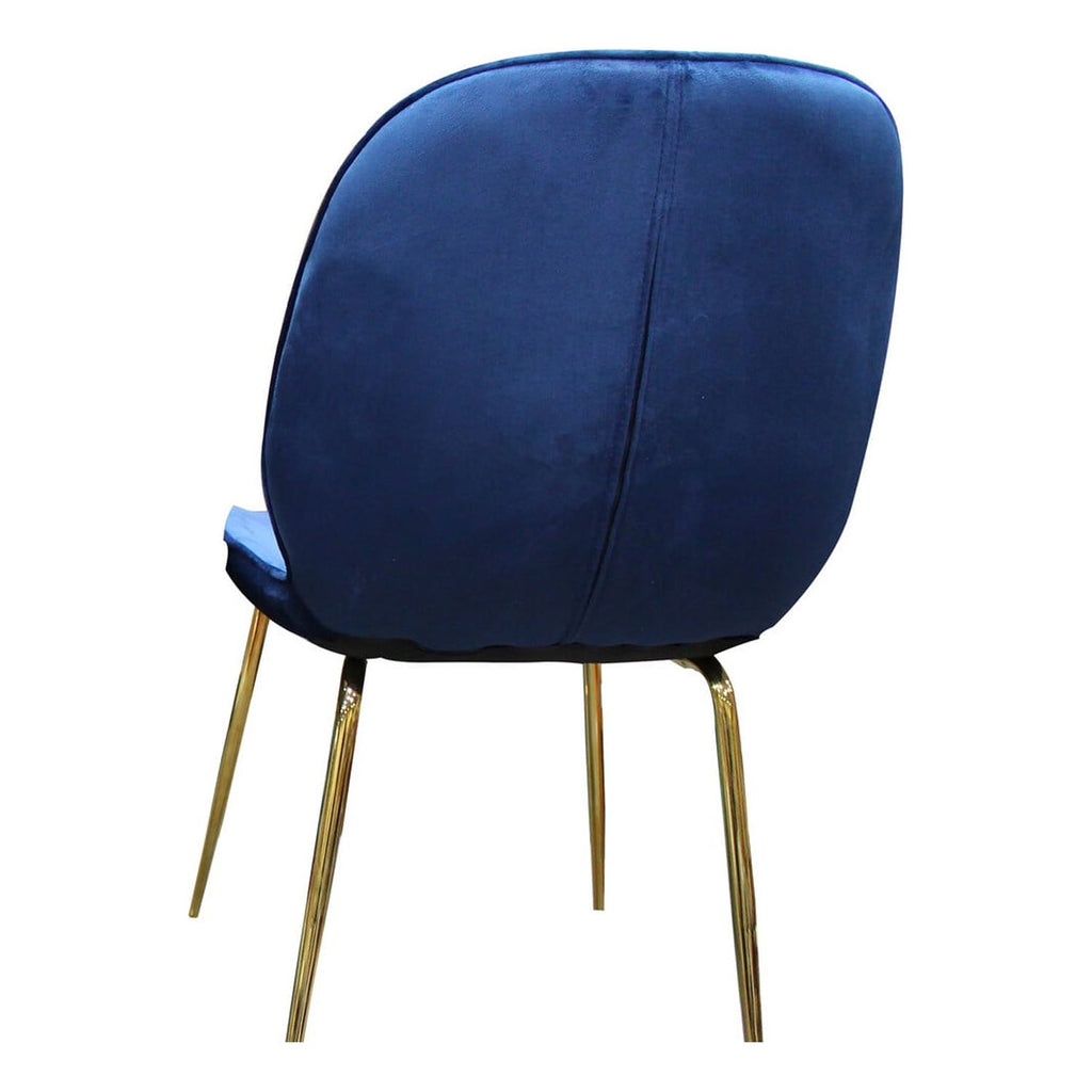 Blue Velvet Upholstered Dining Side Chair (Set of 2) Q32831