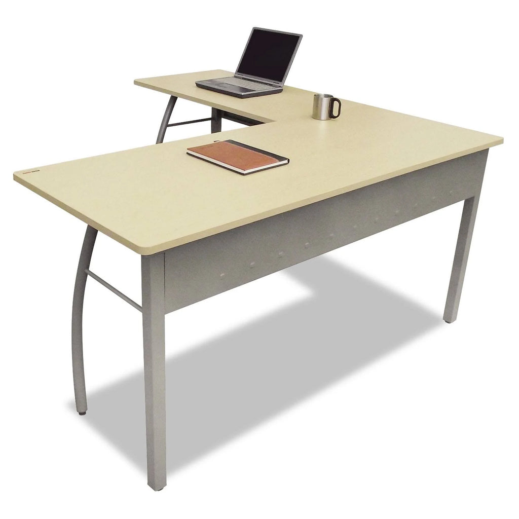 L-Shaped Desk Oatmeal/Gray A588955