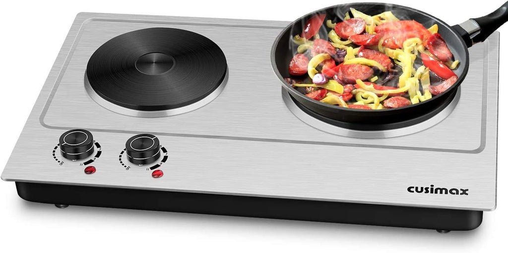 Green Cast Iron Single Burner Hot Plate Electric Burner, Pack of 2 G728057