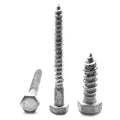 1/4x22-10 x 5x22 Hex Lag Screw Low Carbon Steel Hot Dip Galvanized Pk 275 R834