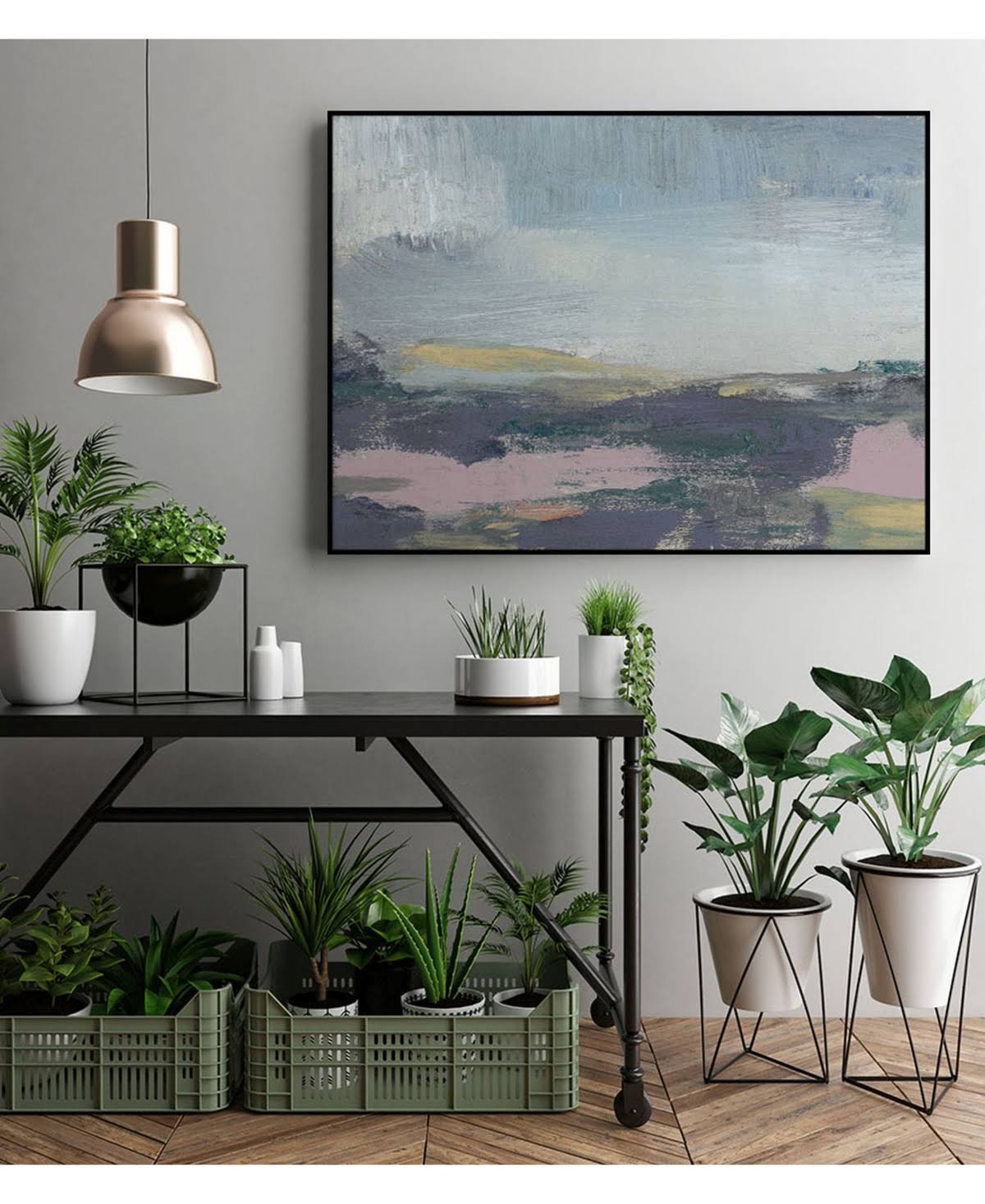 32x22 x 24x22 Framed Canvas J598