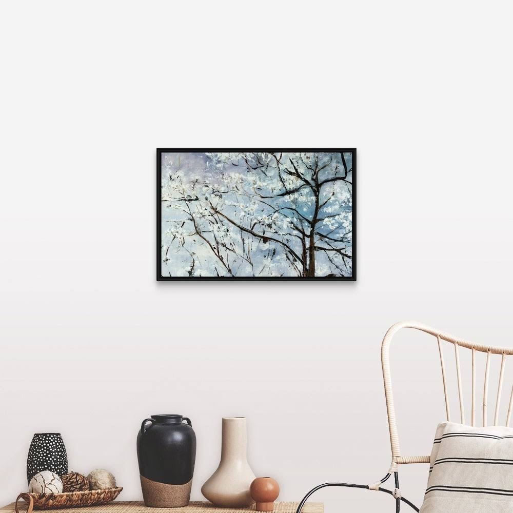 Black Float Frame Canvas Art U9935
