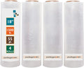 4 Rolls 18" x 1500 Ft 55 Gauge Clear Stretch Film G216