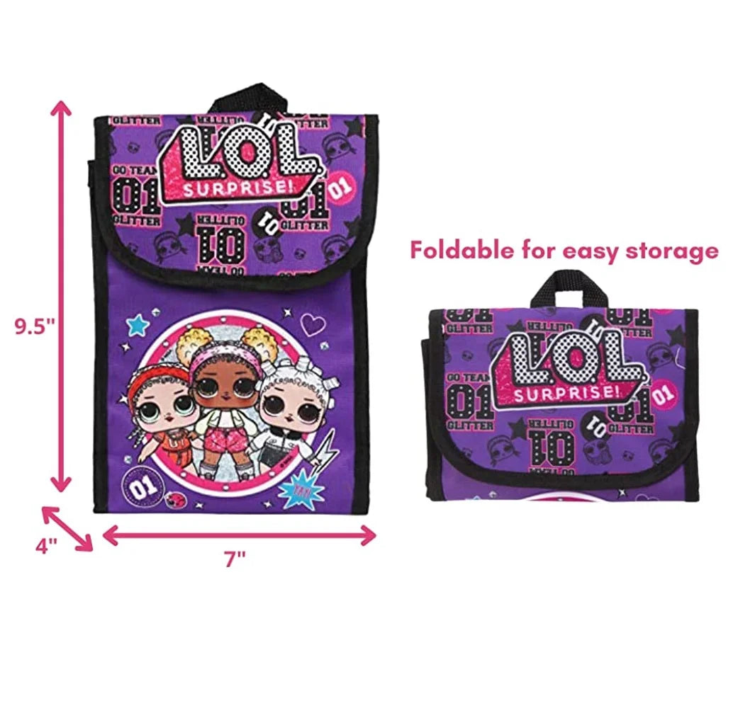 Pink 16 inch Backpack with Lunch Box 5 Piece Set O914232