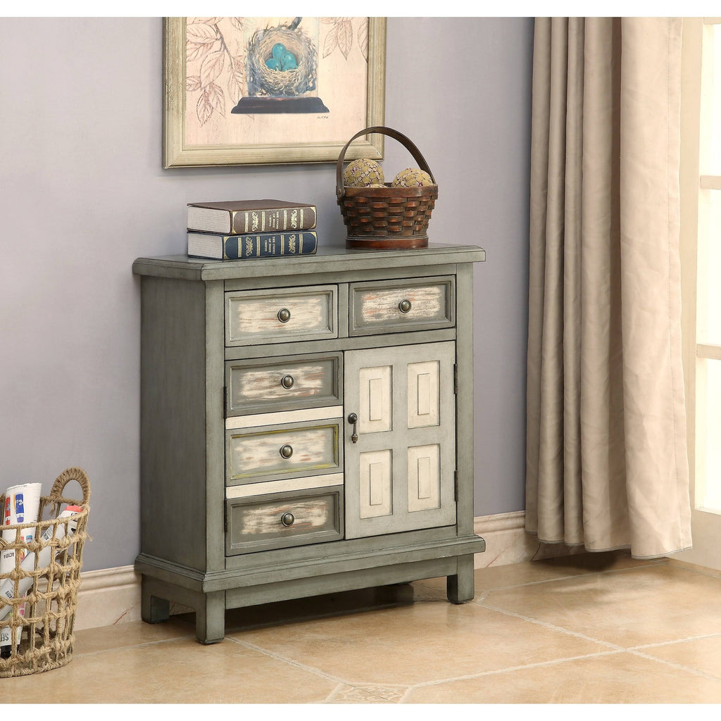 Grey Two Drawer Two Door Cabinet F614