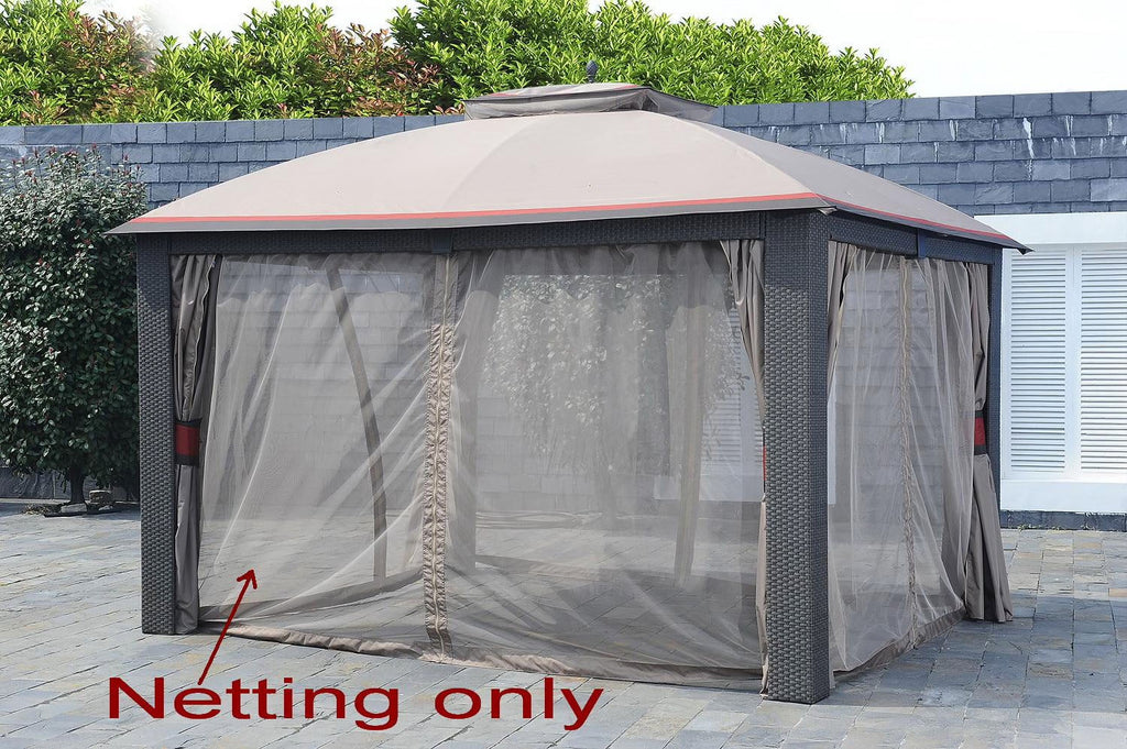 10X12 Mosquito Netting for Wicker Gazebo U1560