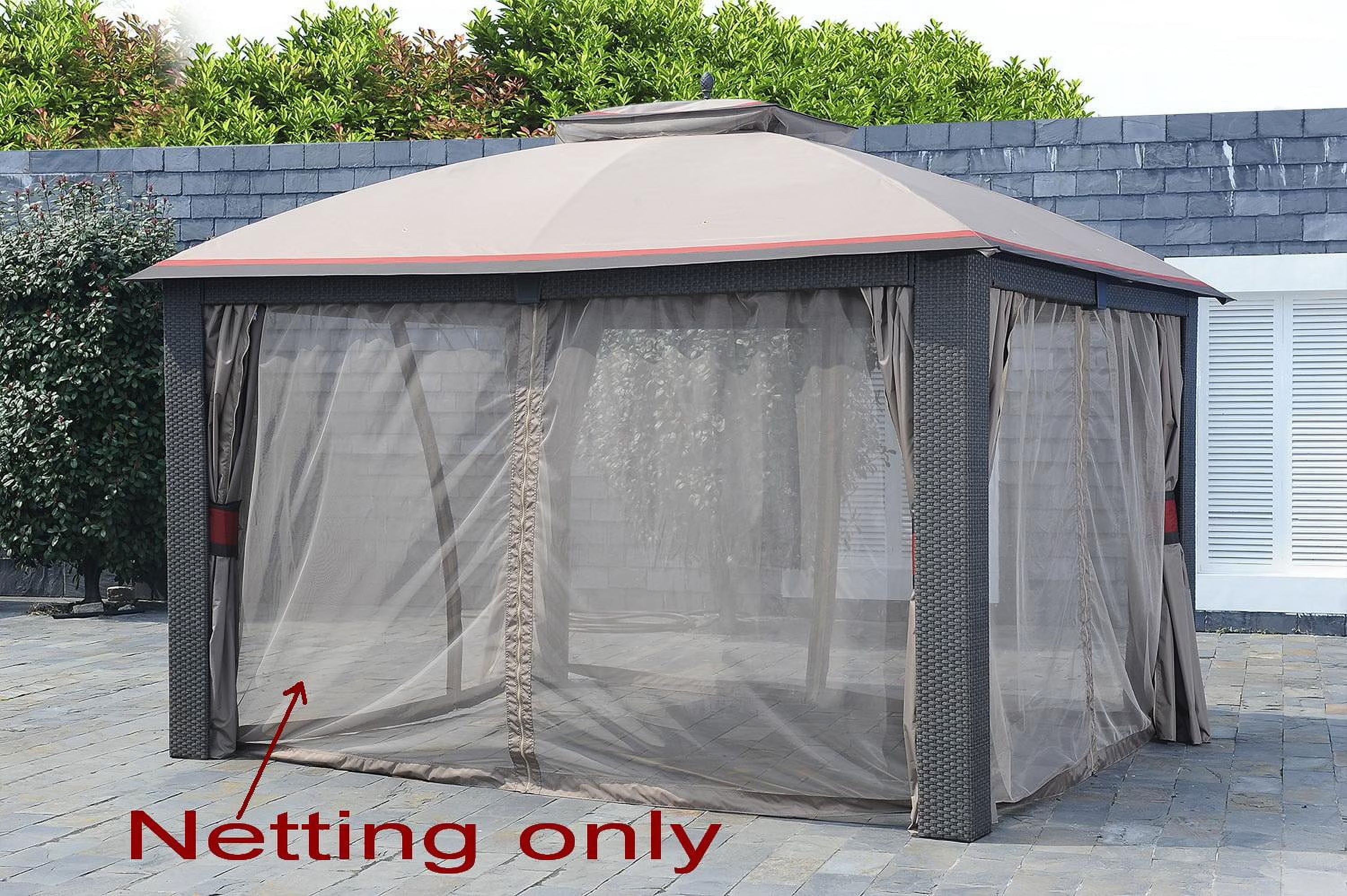 10X12 Mosquito Netting for Wicker Gazebo U1560
