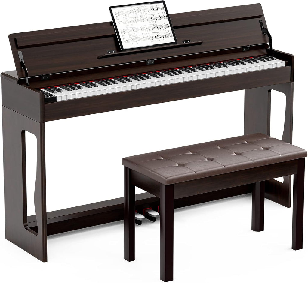 88 Key Weighted Digital Piano with Bench, Black O178443