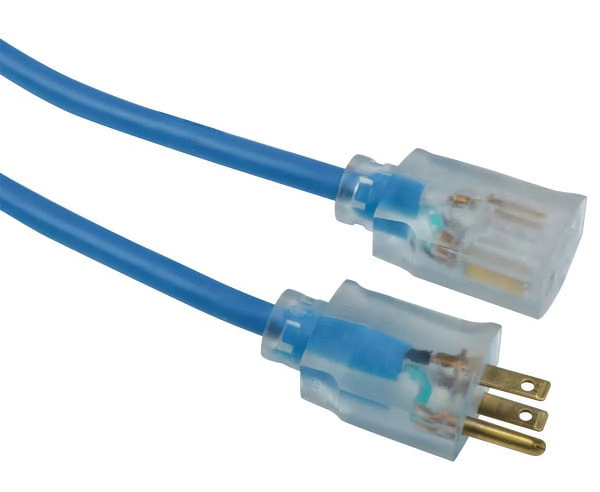 14/3 Sjtw Low-Temp Outdoor Extension Cord With Lighted End, 50-Feet K371