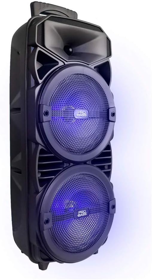 Portable Audio System with Rechargeable Battery, Bluetooth, Wireless Mic and Remote Control B90895