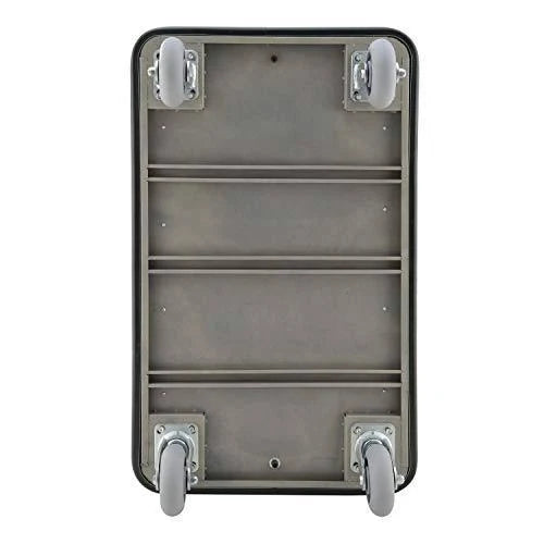 Silver Stainless Steel Bellman Cart with Rubber Casters R88490