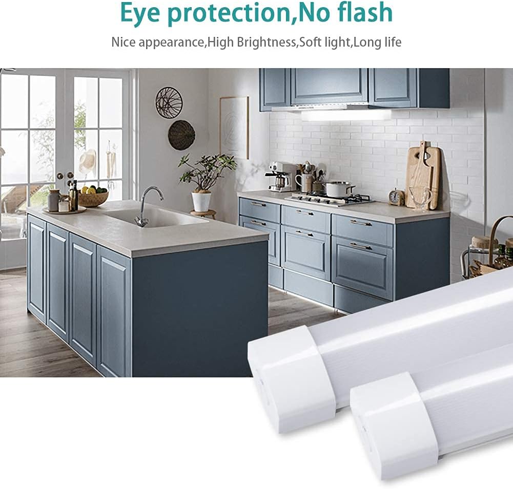 2 Pack 2FT 18W 5000K IP66 Waterproof LED Garage Light R868
