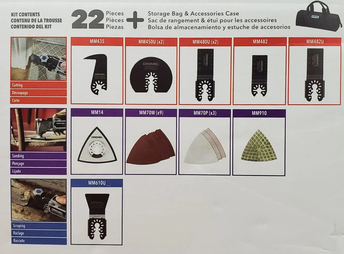 Oscillating Multi-Tool Kit with 12 Accessories and Storage Bag B3535