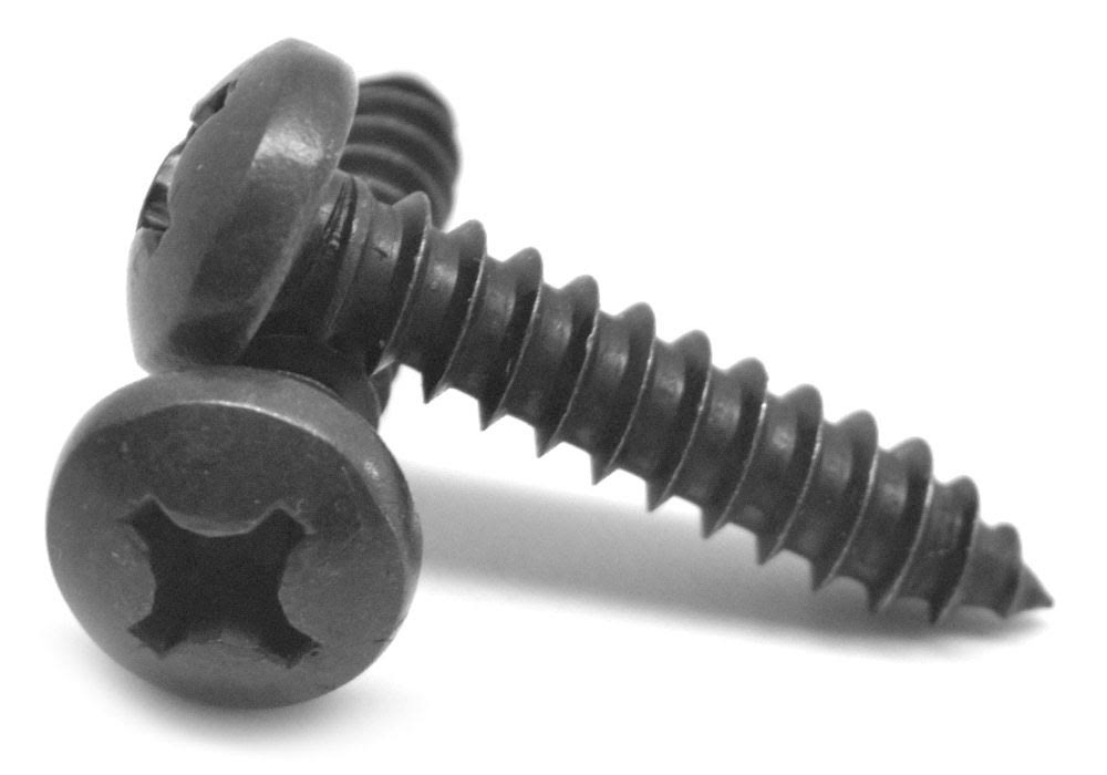 #2-32 x 5/16 Sheet Metal Screw Phillips Pan Head Type AB Low Carbon Steel Black Oxide P963