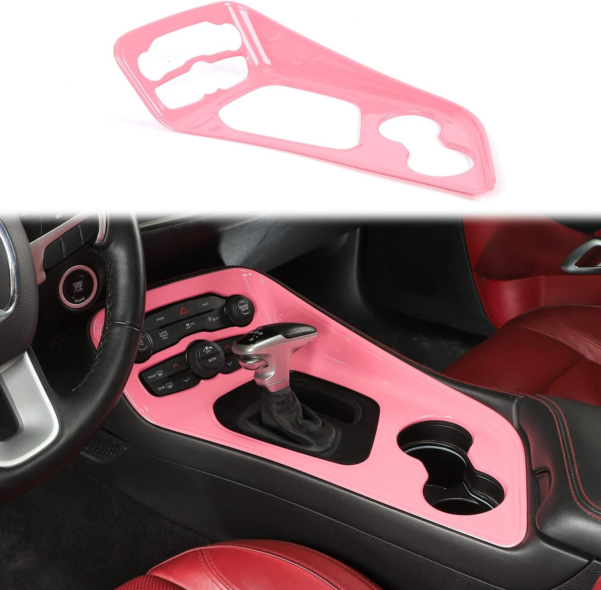 ABS Carbon Fiber Gear Shift Panel Trim Pack of 2 M163