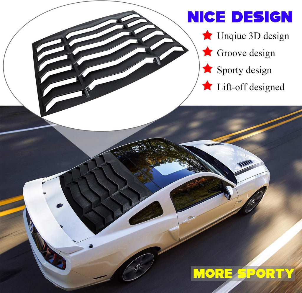 Rear Window Louvers Sun Shade Cover for Ford Mustang Y403