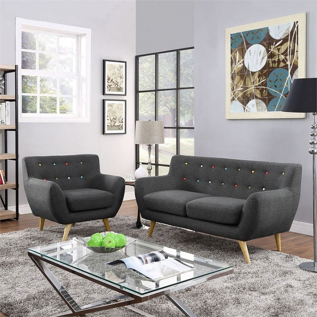 2 Piece Gray Sofa Set B26457