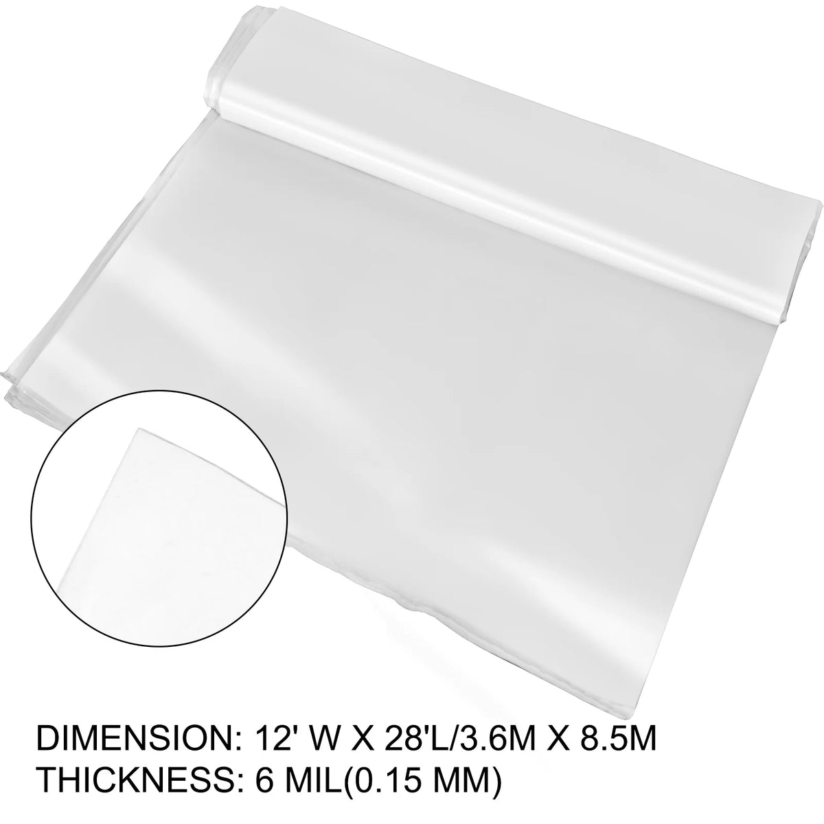 12x28 ft 6 Mil Polyethylene Greenhouse Film E44222