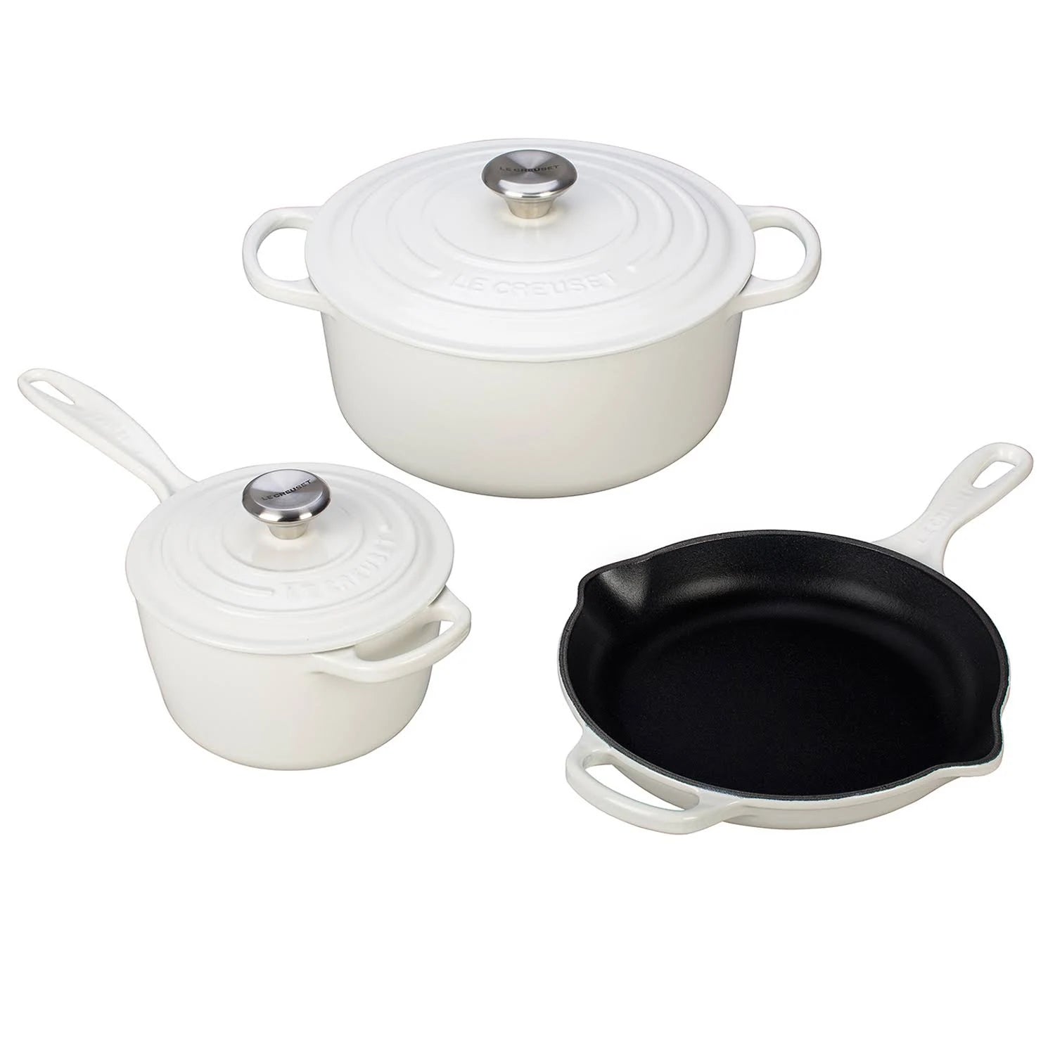5 Piece Cast Iron Cookware Set (Oyster) S6638