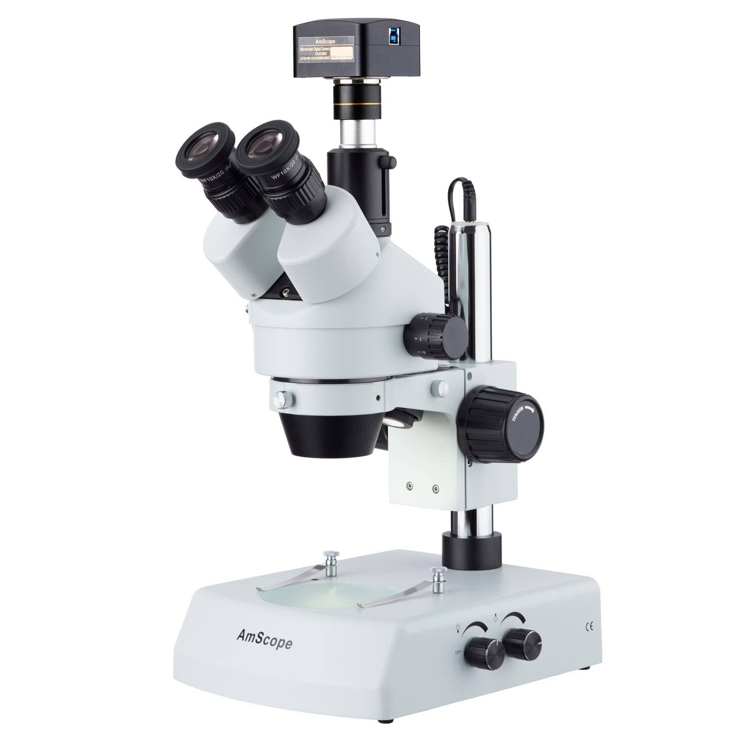 7X-90X LED Trinocular Zoom Stereo Microscope with 3MP USB3 Camera Z617