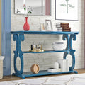 Vintage White Sideboard with 3 Open Storage Shelves U521