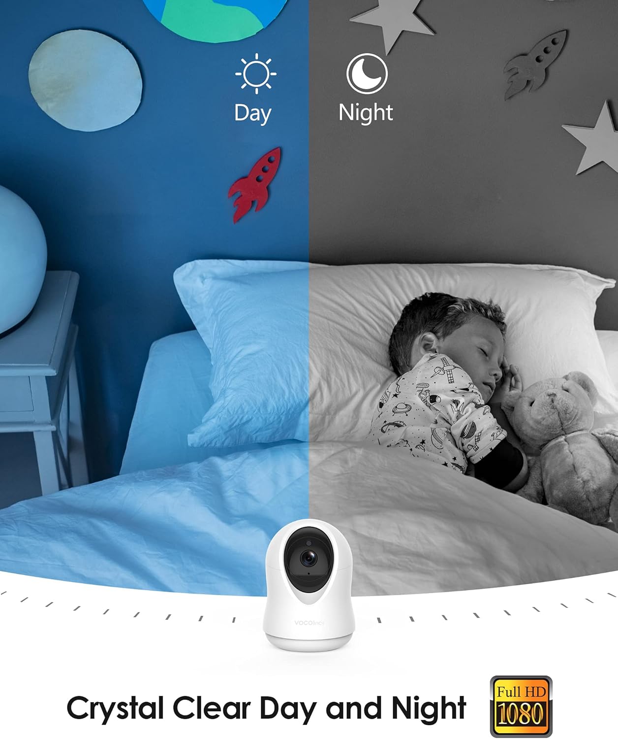 1080P Indoor Pan/Tilt Security Camera with Night Vision and 2-Way Audio R627176