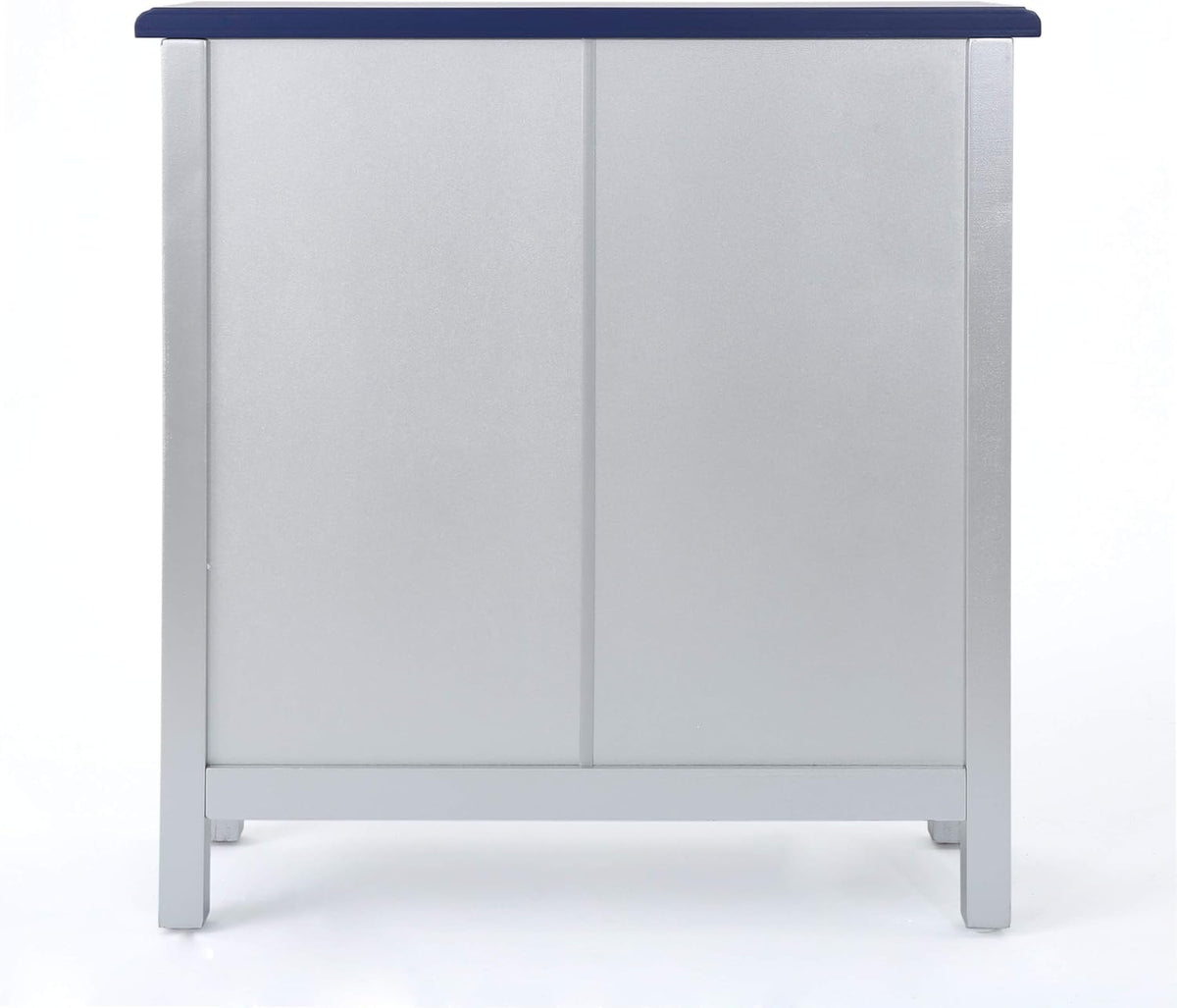 Navy Blue Firwood Cabinet with Faux Wood Overlay K3843