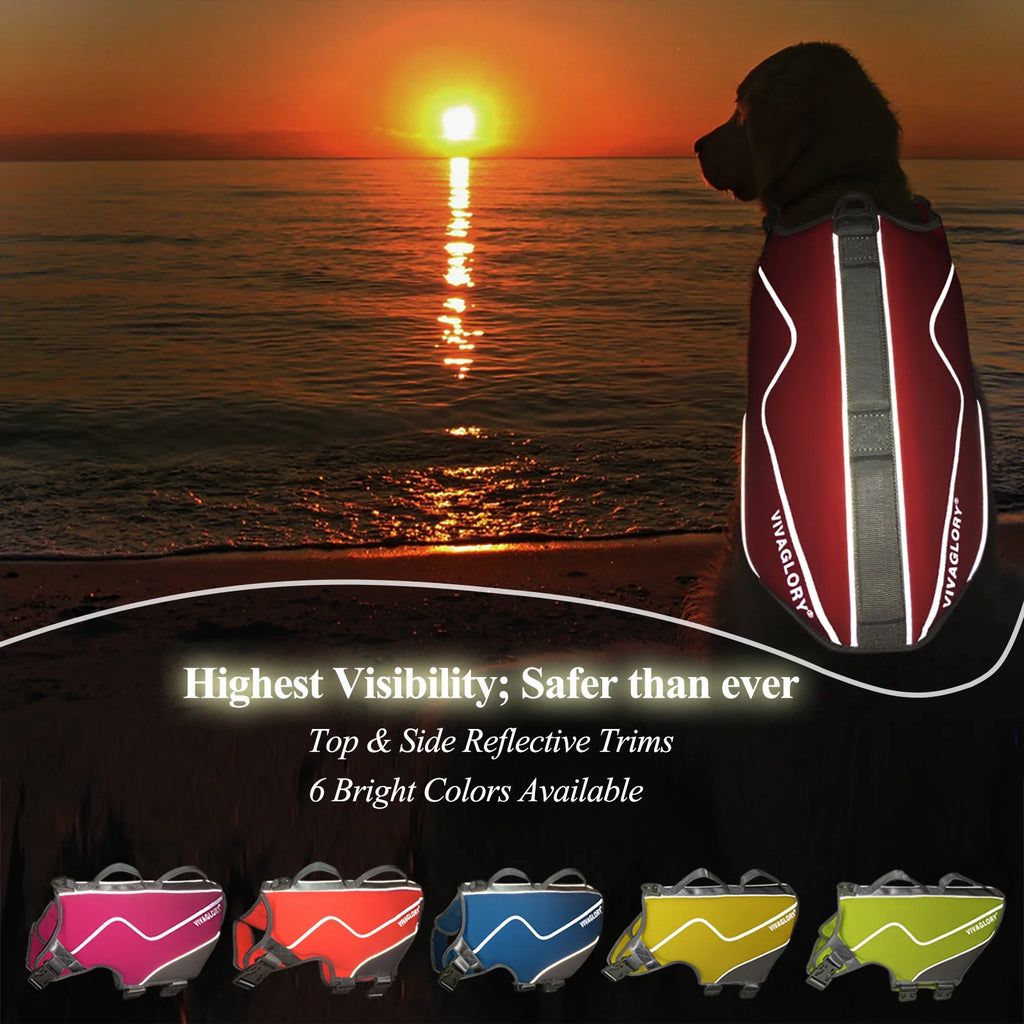 Red Neoprene Dog Life Jacket K13243