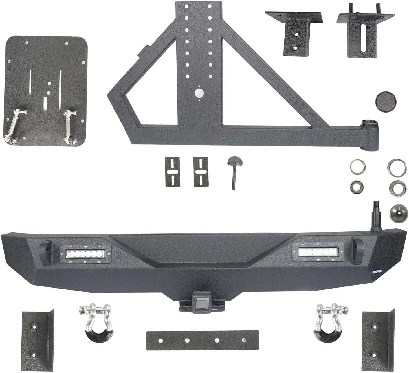 Steel Front and Rear Bumper with Tire Carrier O400