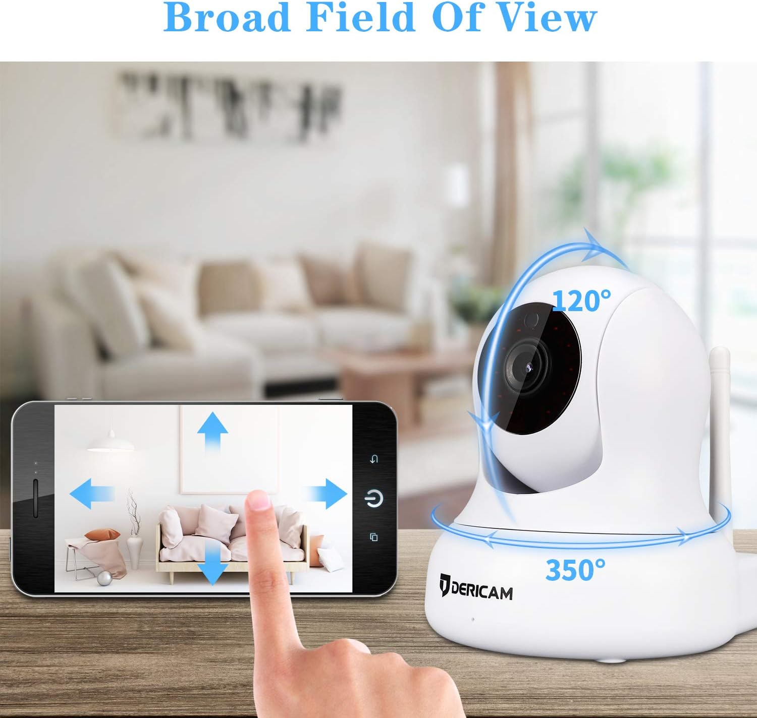 White 1080P Full HD Home Security Camera Pan/Tilt Night Vision Pack of 2 W443556