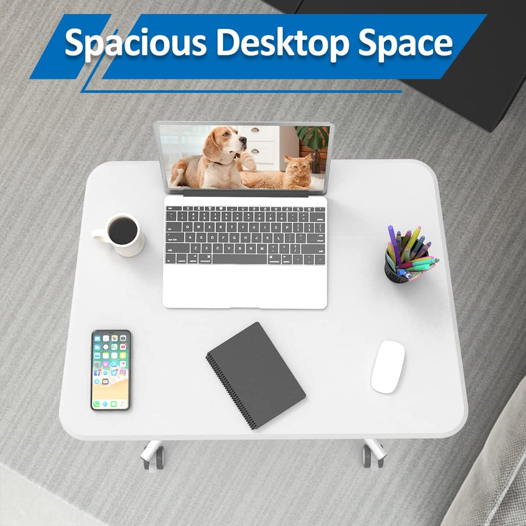Pneumatic Mobile Laptop Standing Desk with Lockable Wheels L314878