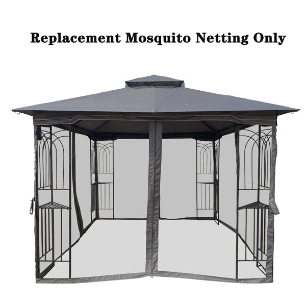 Black 4-Side Mosquito Netting with Zippers Q41427