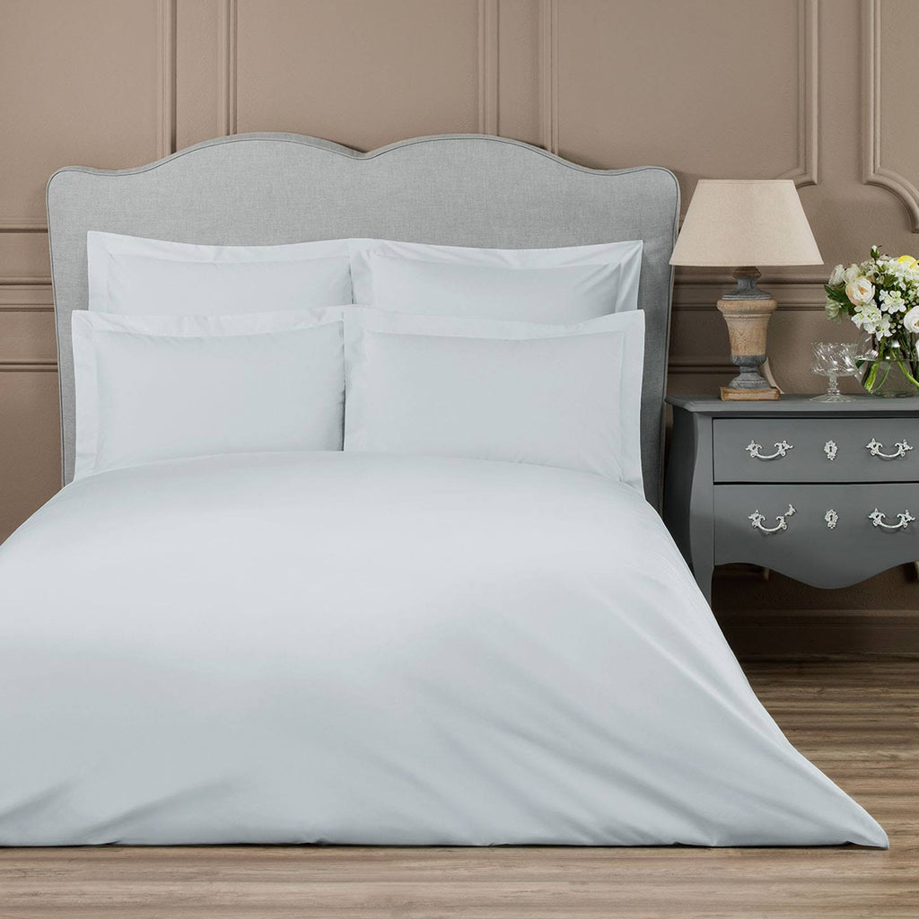 Light Blue-Gray Cotton Sateen Duvet Cover Single Size X9021