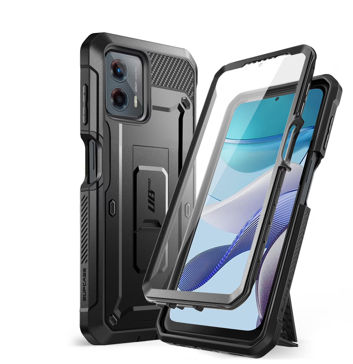 Black Rugged Case with Belt Clip and Kickstand N7510