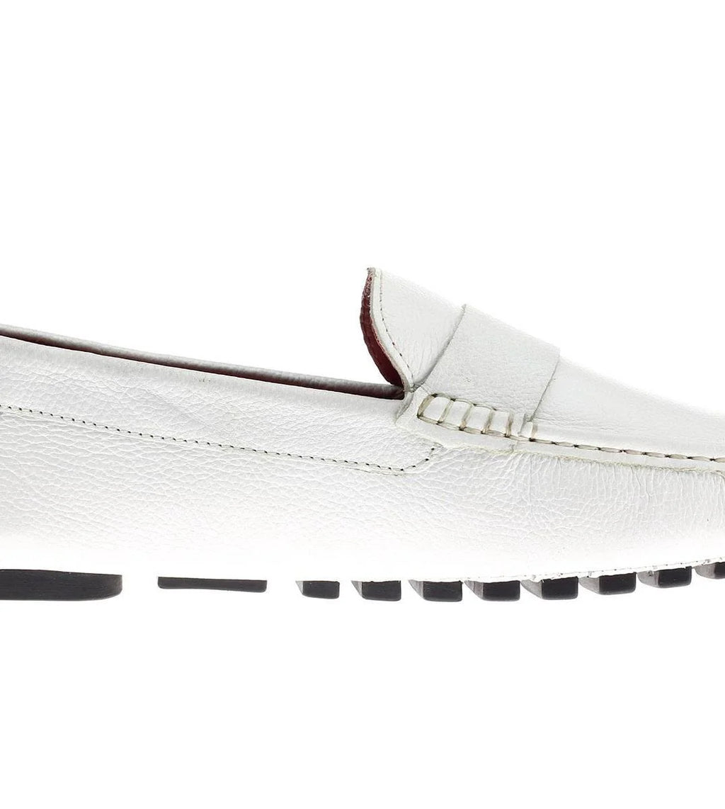 White Leather Comfort Shoes U2420