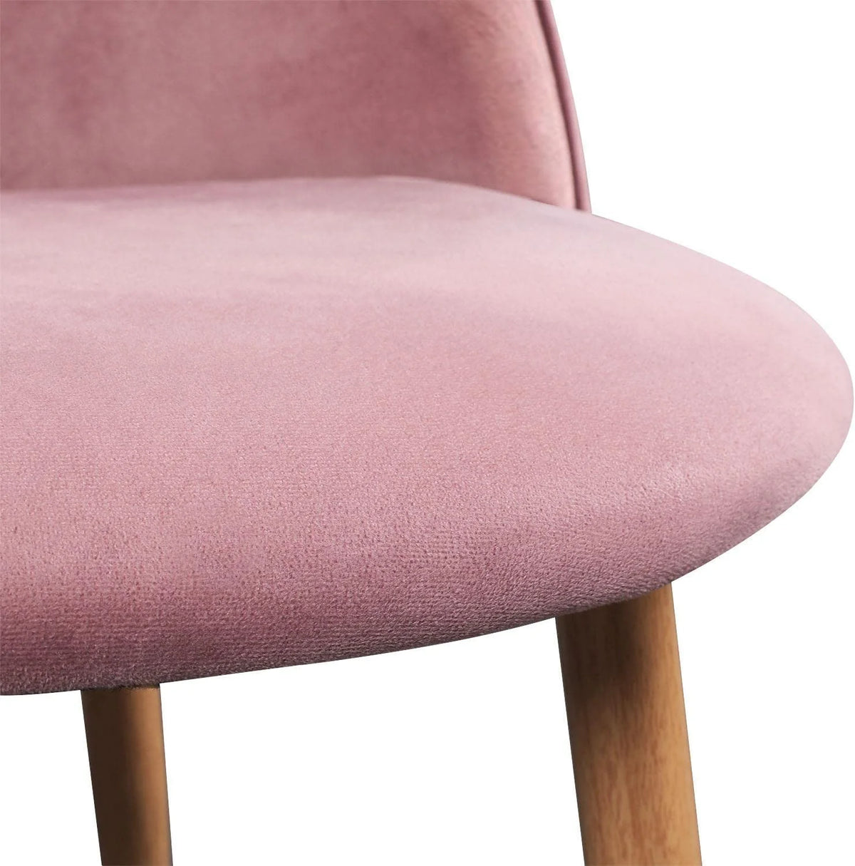 Pink Velvet Upholstered Side Chairs with Metal Legs Set of 2 G796