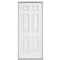 36-in x 80-in Steel Left-Hand Inswing Primed Fire Rated Prehung Single Front Door with Brickmould in White F320