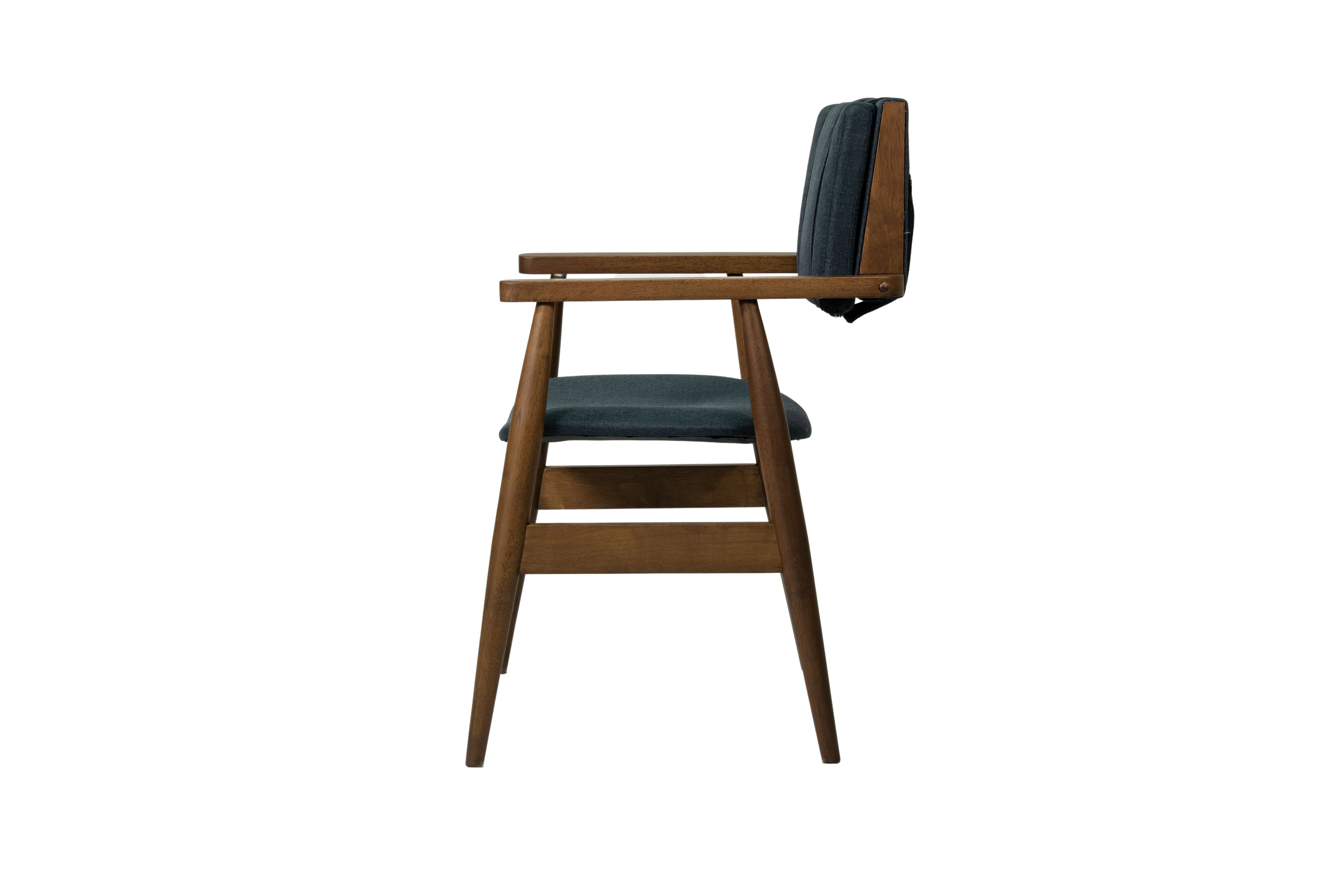 DarkBlue Solid Wood Dining Chairs (Set of 2) K888