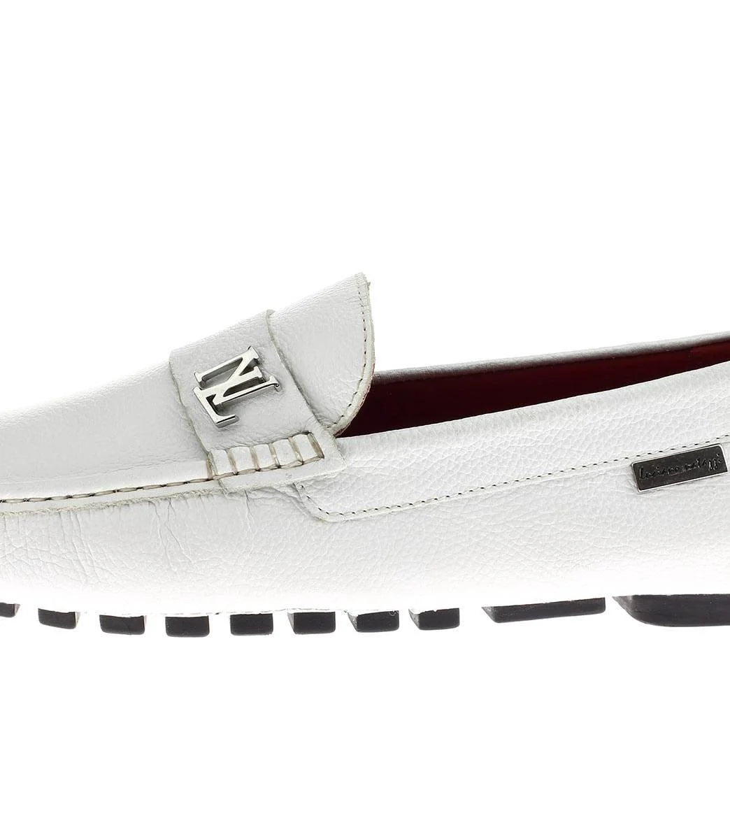White Leather Comfort Shoes U2420