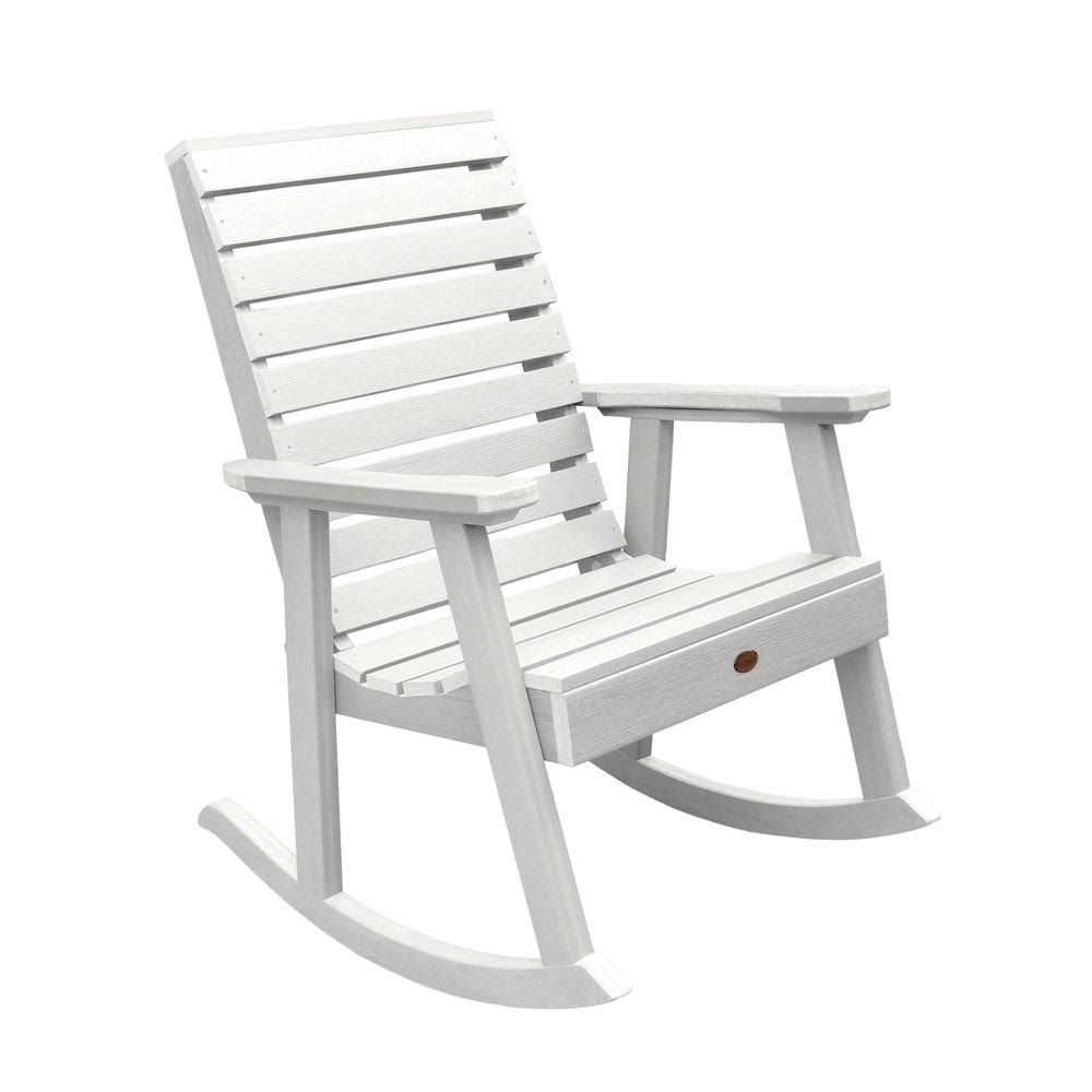 White Synthetic Wood Rocking Chair X365