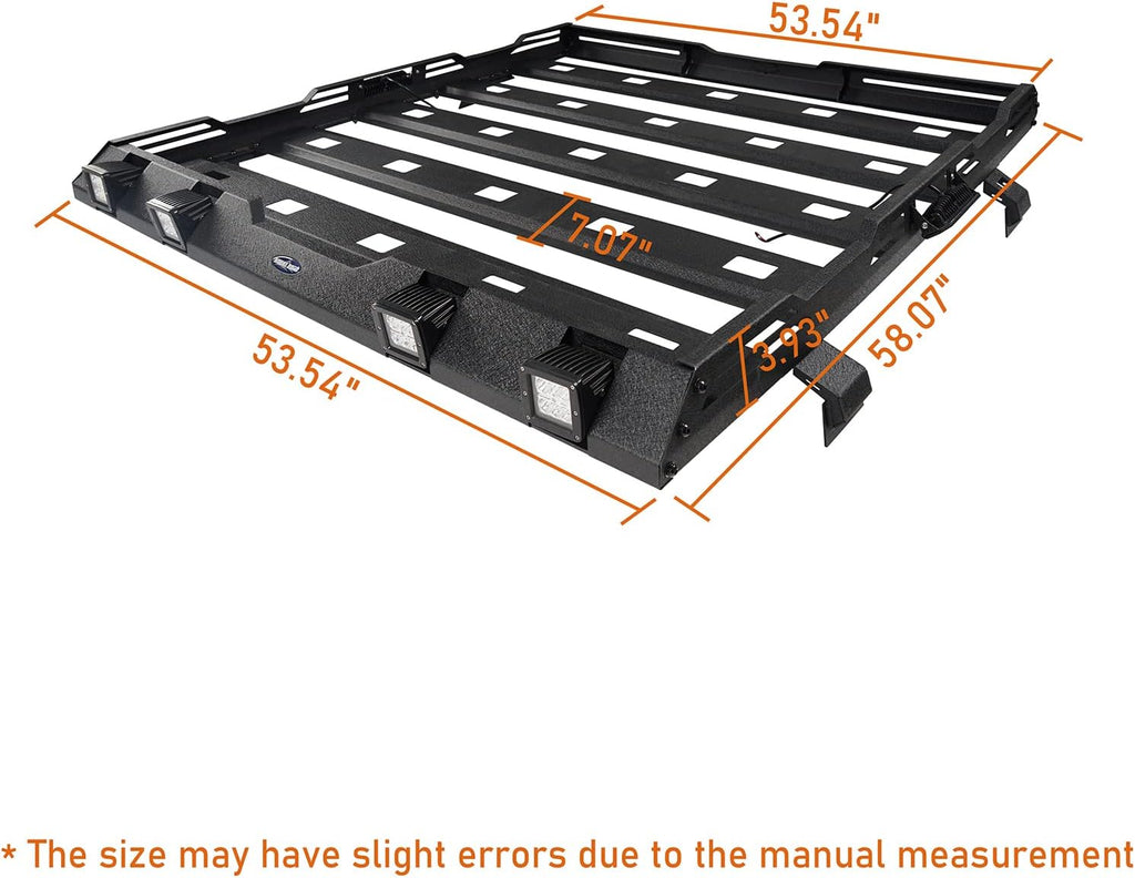 Roof Rack Cargo Basket Carrier for Jeep Wrangler JL Unlimited 4 Doors V174301